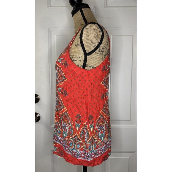 VERSE STITCH FIX Red Sleeveless Blouse Top Paisley Beach Boho Summer Y2k SMALL - Picture 6 of 8